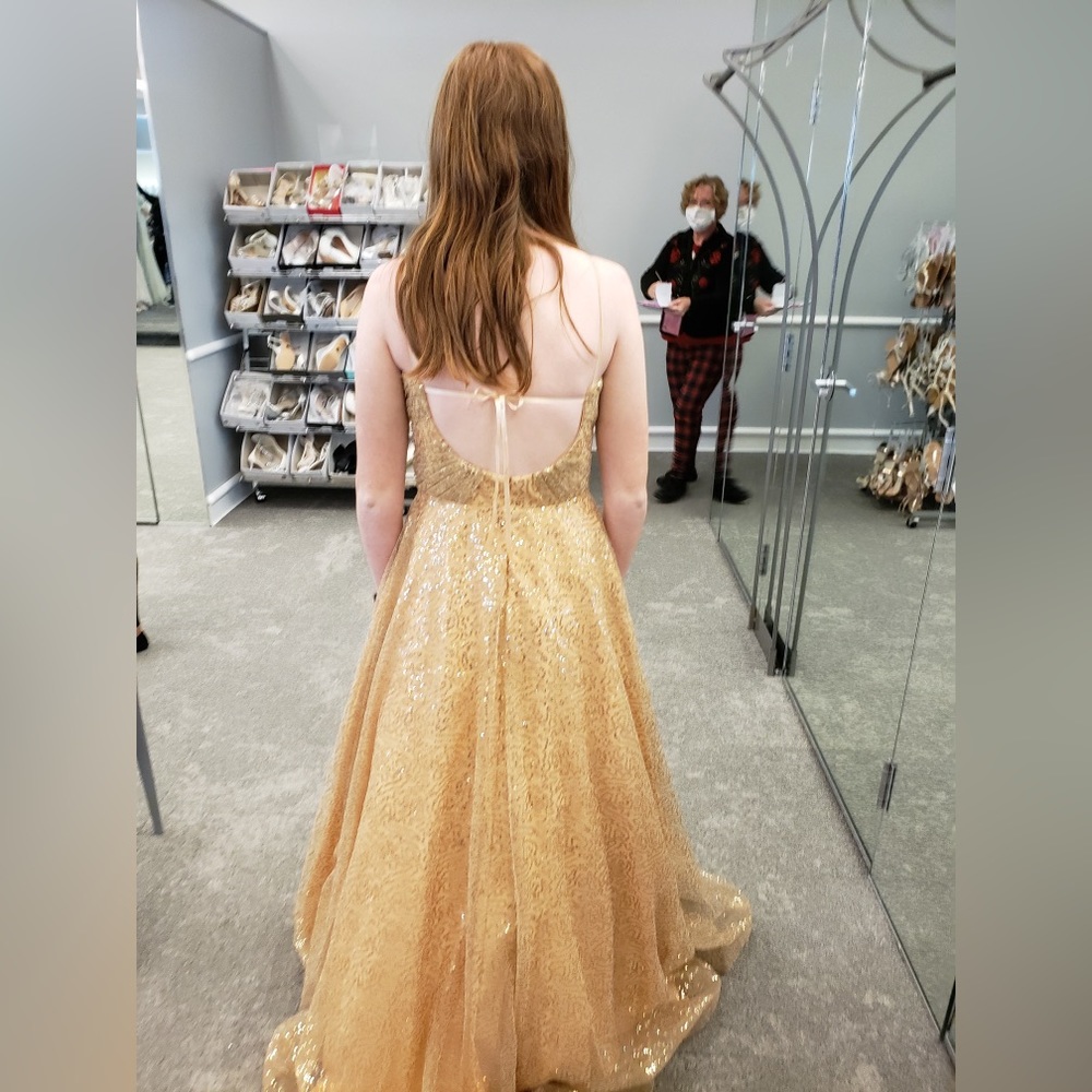 Gold prom/homecoming dress